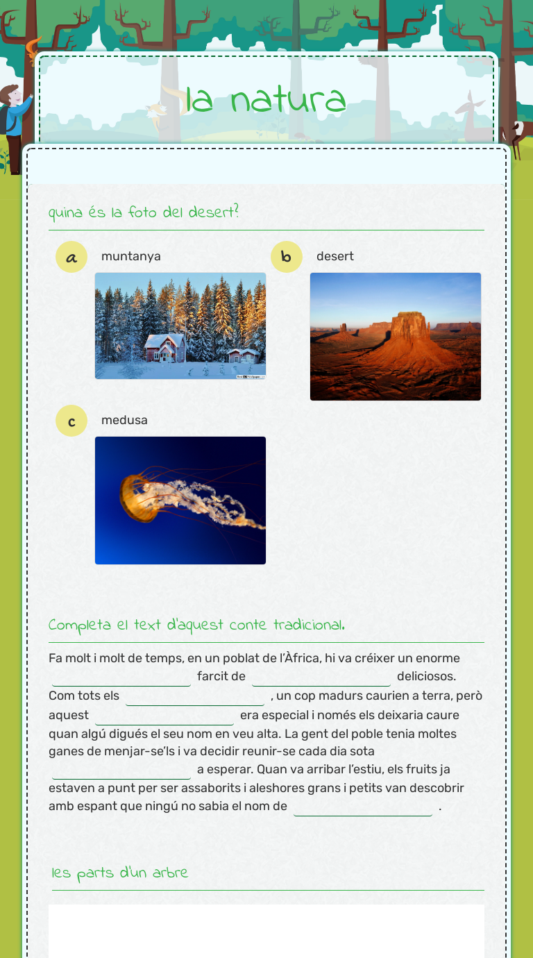 la natura worksheet preview image