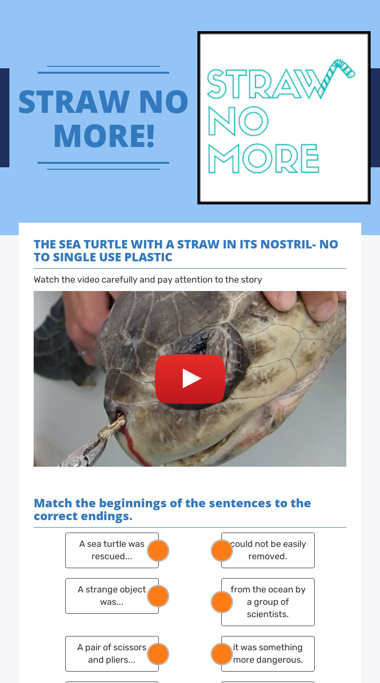 STRAW 
NO MORE! worksheet preview image