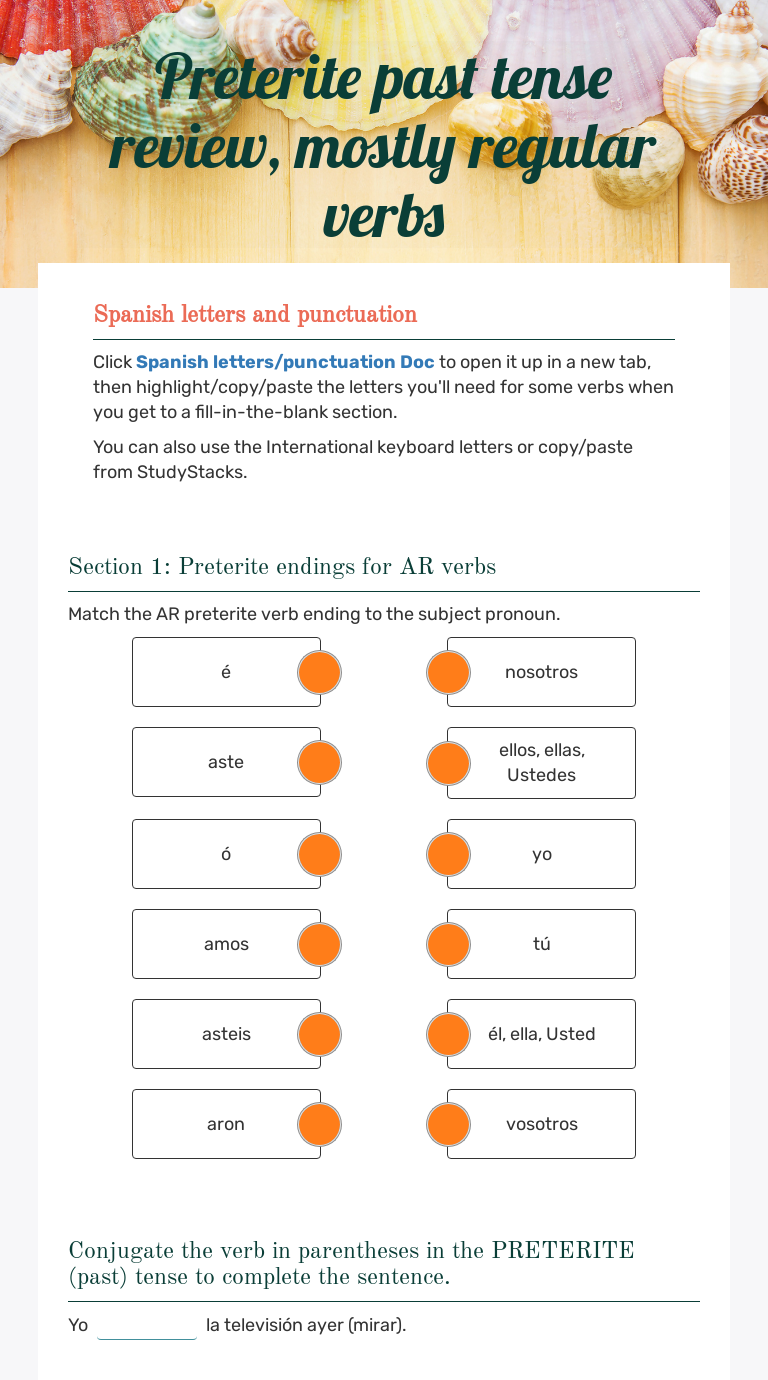 Preterite Past Tense Review Mostly Regular Verbs Interactive Worksheet By Francisco Romero 