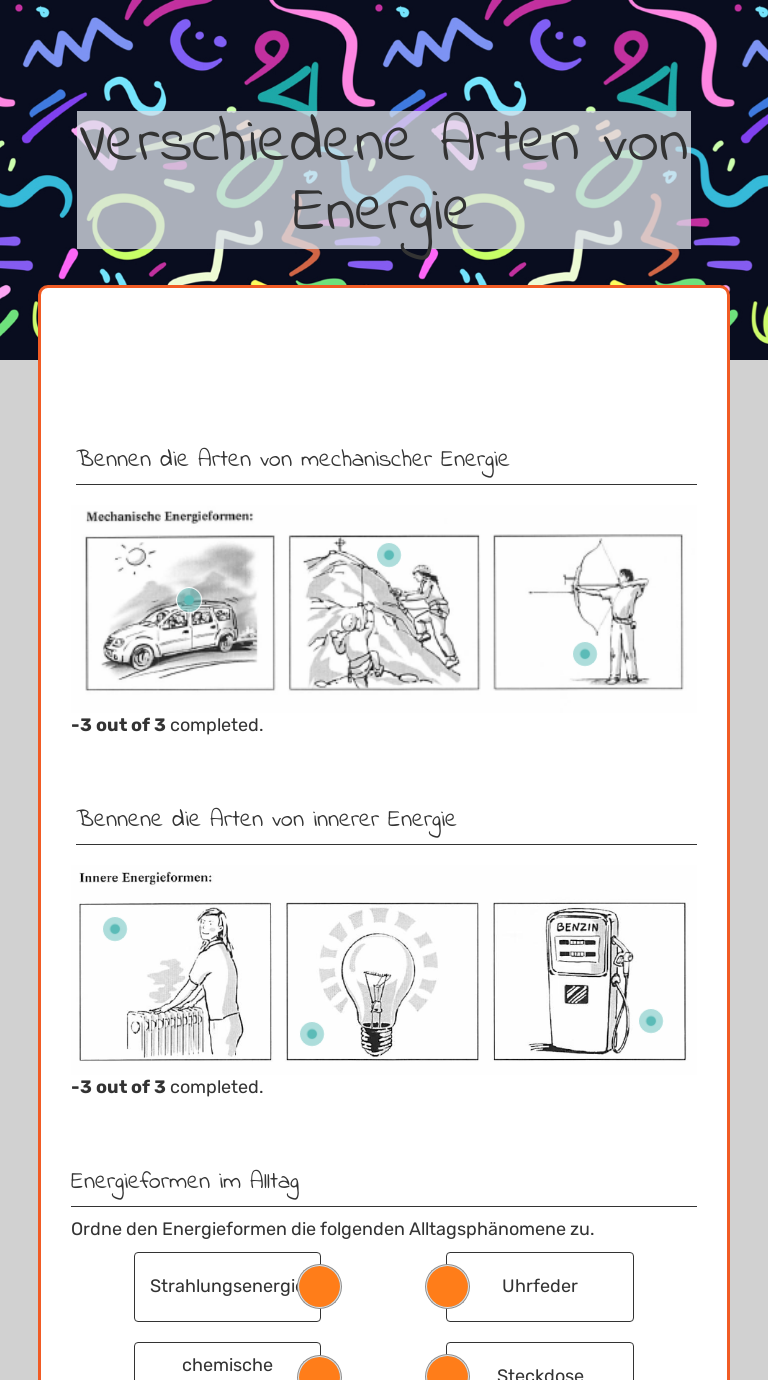 Verschiedene Arten Von Energie | Interactive Worksheet By Tobias Stiedl ...