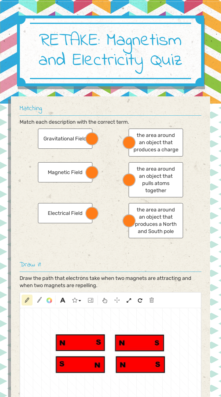 RETAKE and Electricity Quiz Interactive Worksheet by