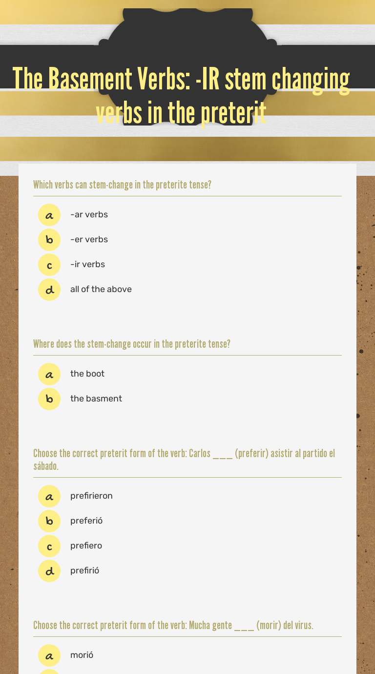 the-basement-verbs-ir-stem-changing-verbs-in-the-preterit