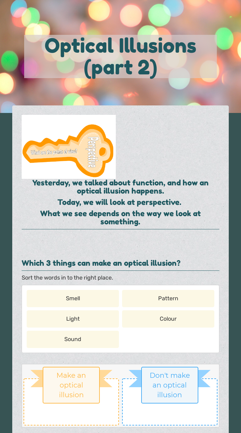 Optical Illusions Part 2 Interactive Worksheet By Jon Jeffreys   ZwLNRozfHuwk